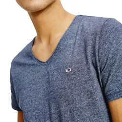 T shirt manche courte homme Tommy Jeans Little flag logo Bleu - ZESHOES
