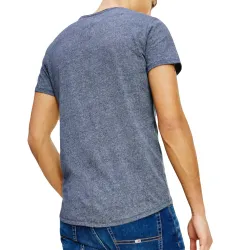 T shirt manche courte homme Tommy Jeans Little flag logo Bleu - ZESHOES