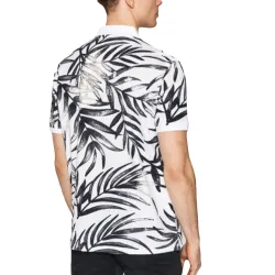 T shirt manche courte homme Guess Flower Blanc - ZESHOES