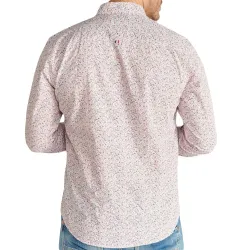 Chemise manches longues homme Le Temps Des Cerises Flowers style Rose - ZESHOES Chemise manches longues homme Le Temps Des Cerises Flowers style Rose - ZESHOES