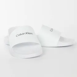 Claquette homme Calvin Klein Original white Blanc - ZESHOES Claquette homme Calvin Klein Original white Blanc - ZESHOES