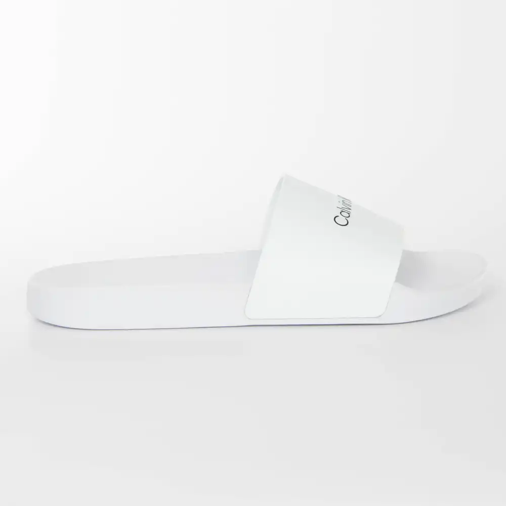 Claquette homme Calvin Klein Original white Blanc - ZESHOES Claquette homme Calvin Klein Original white Blanc - ZESHOES
