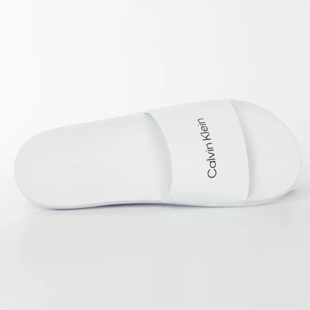 Claquette homme Calvin Klein Original white Blanc - ZESHOES Claquette homme Calvin Klein Original white Blanc - ZESHOES