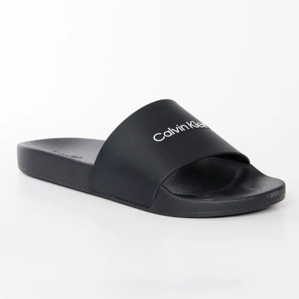 Claquette homme Calvin Klein Original logo Noir - ZESHOES Claquette homme Calvin Klein Original logo Noir - ZESHOES