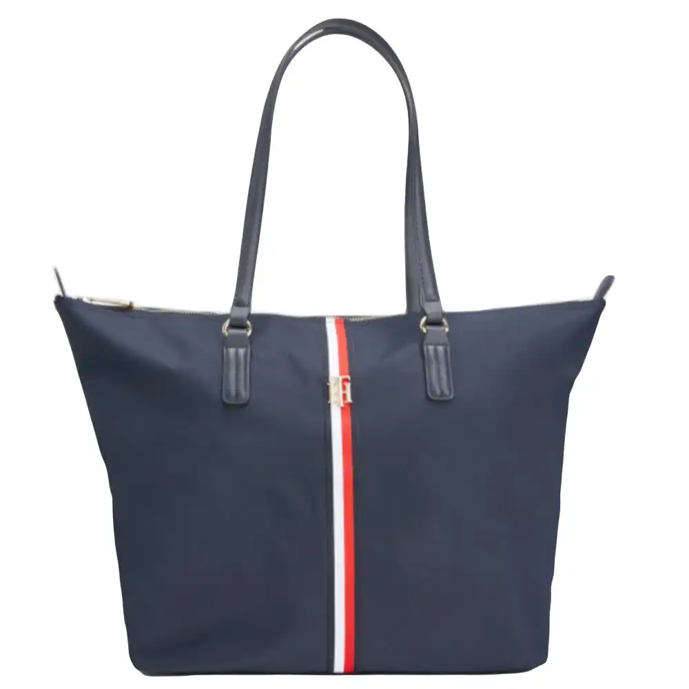 Sac a main femme Tommy Jeans Poppy tote corp Bleu - ZESHOES