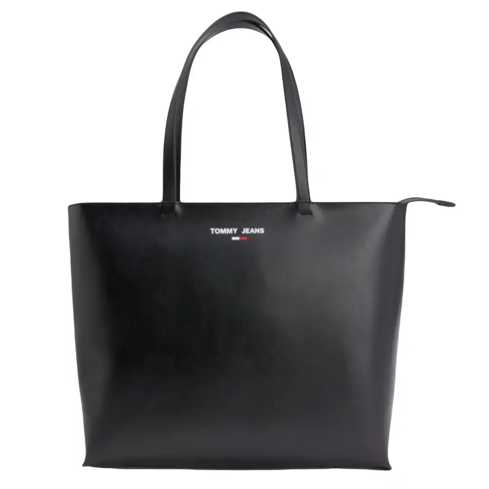 Sac a main femme Tommy Jeans Essential pu tote Noir - ZESHOES