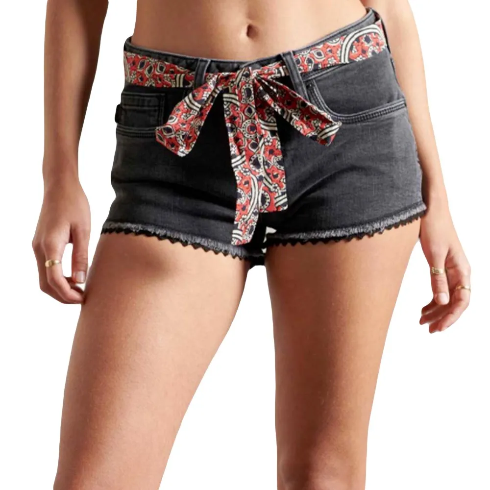 Superdry Short Lace hot Femme Noir