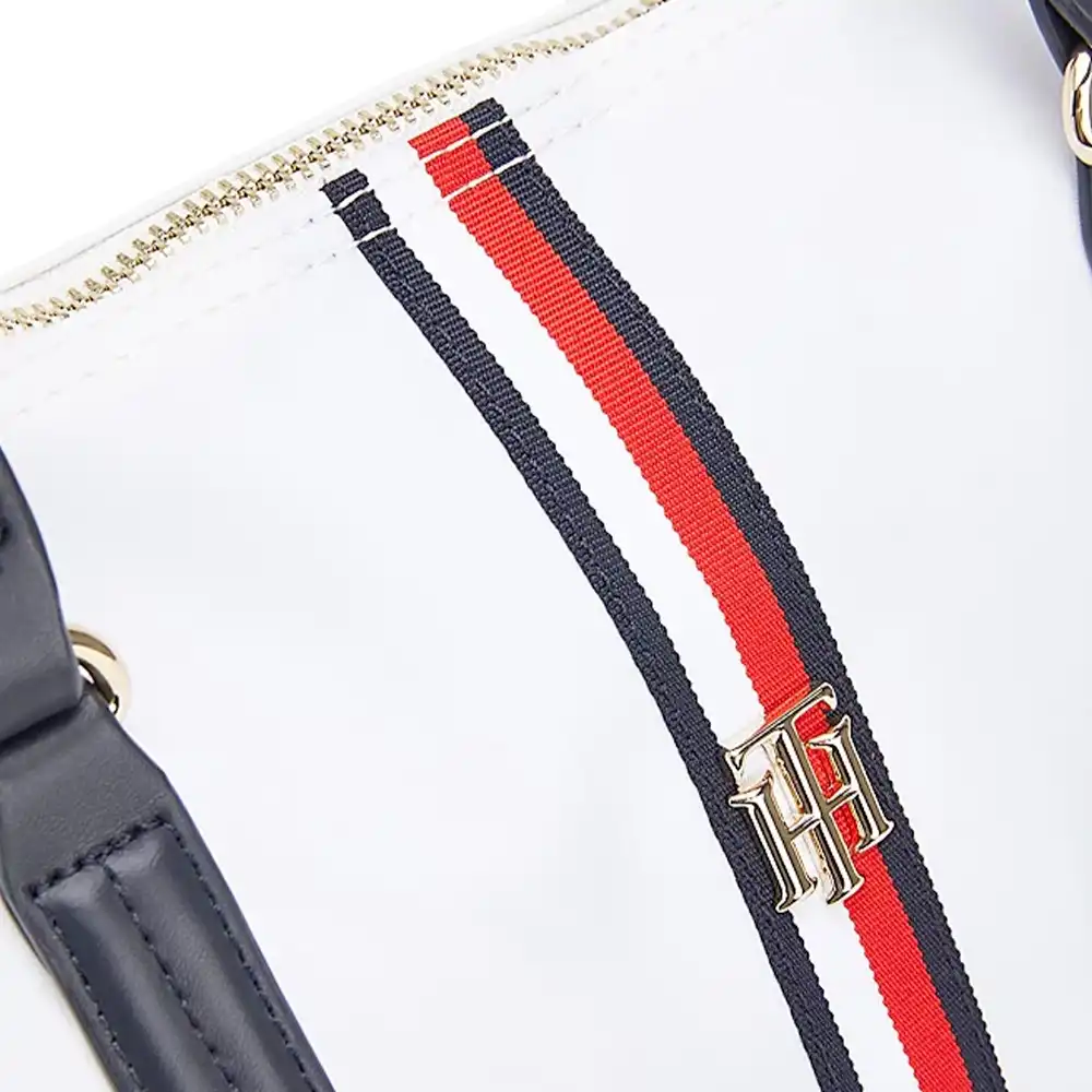 Sac a main femme Tommy Jeans Poppy tote corp Blanc - ZESHOES