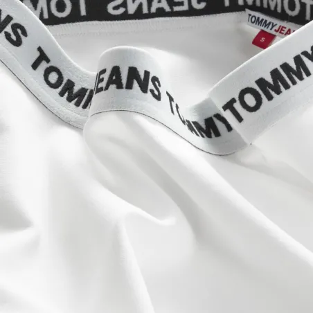 Produits victimes de leur succès Tommy Jeans Blanc Logo Wb Mini Circle Skirt