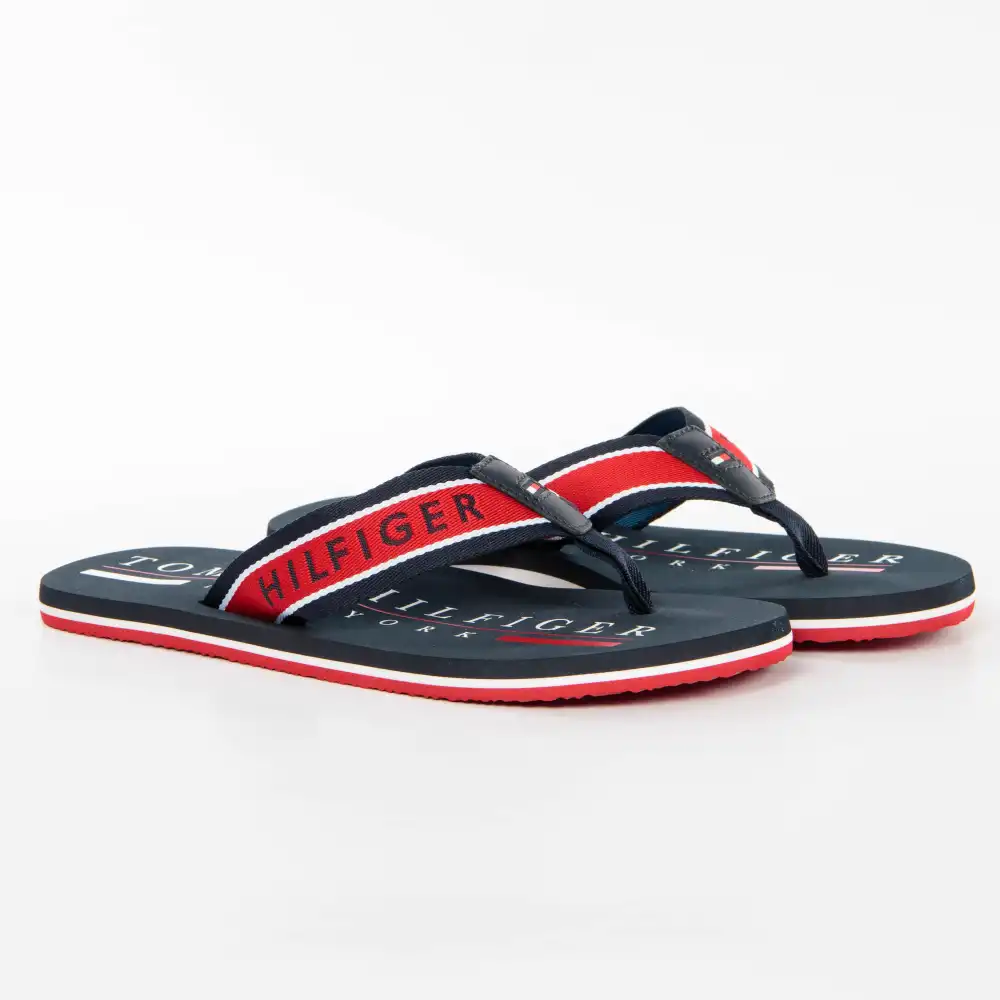 Tong homme Tommy Jeans Maritime beach sandal Bleu - ZESHOES