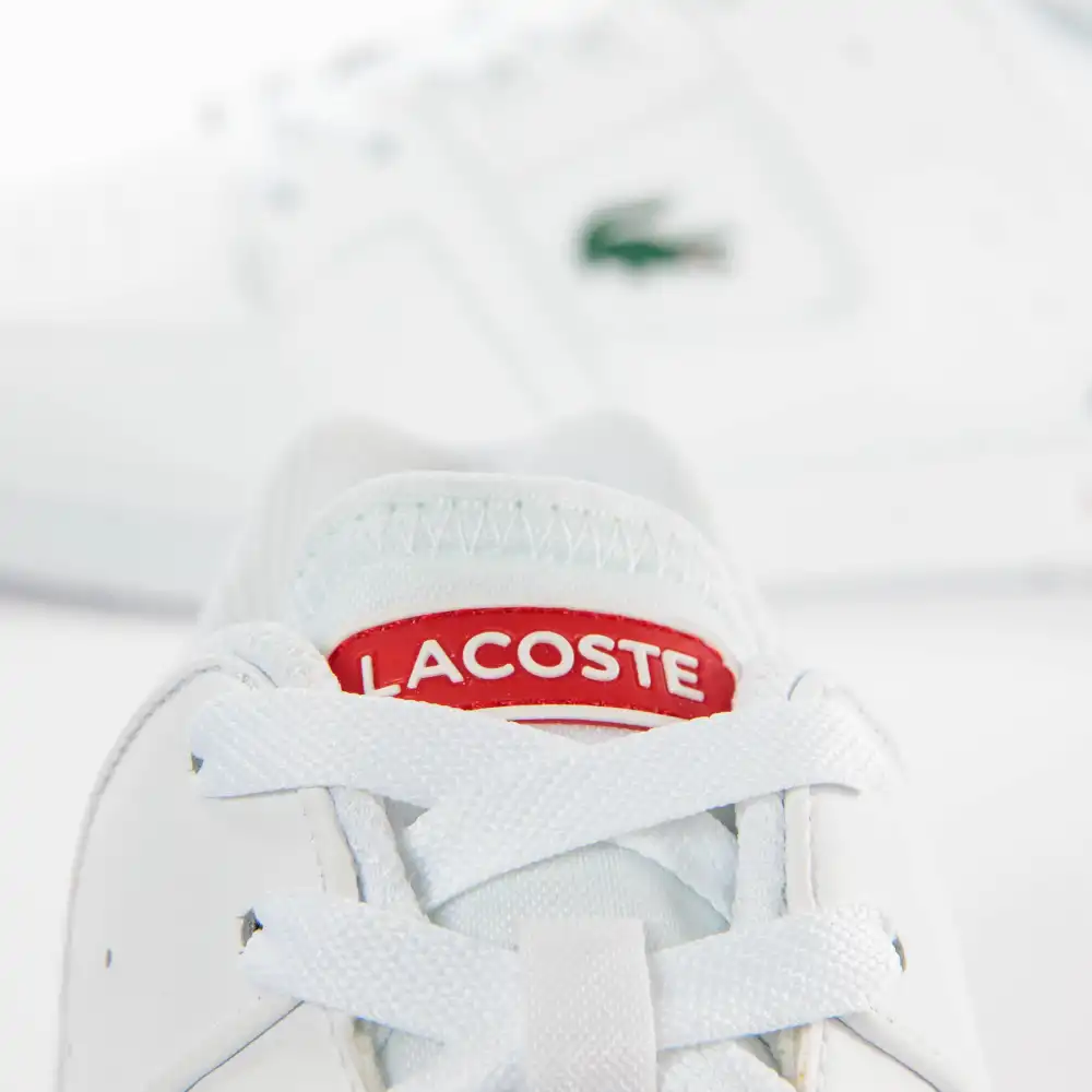 Basket basse homme Lacoste Court cage Blanc - ZESHOES Basket basse homme Lacoste Court cage Blanc - ZESHOES