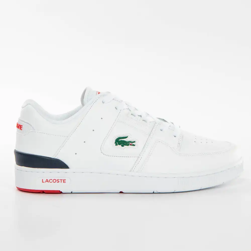 Basket basse homme Lacoste Court cage Blanc - ZESHOES Basket basse homme Lacoste Court cage Blanc - ZESHOES