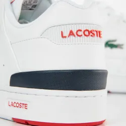 Basket basse homme Lacoste Court cage Blanc - ZESHOES Basket basse homme Lacoste Court cage Blanc - ZESHOES