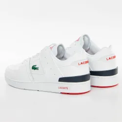 Basket basse homme Lacoste Court cage Blanc - ZESHOES Basket basse homme Lacoste Court cage Blanc - ZESHOES