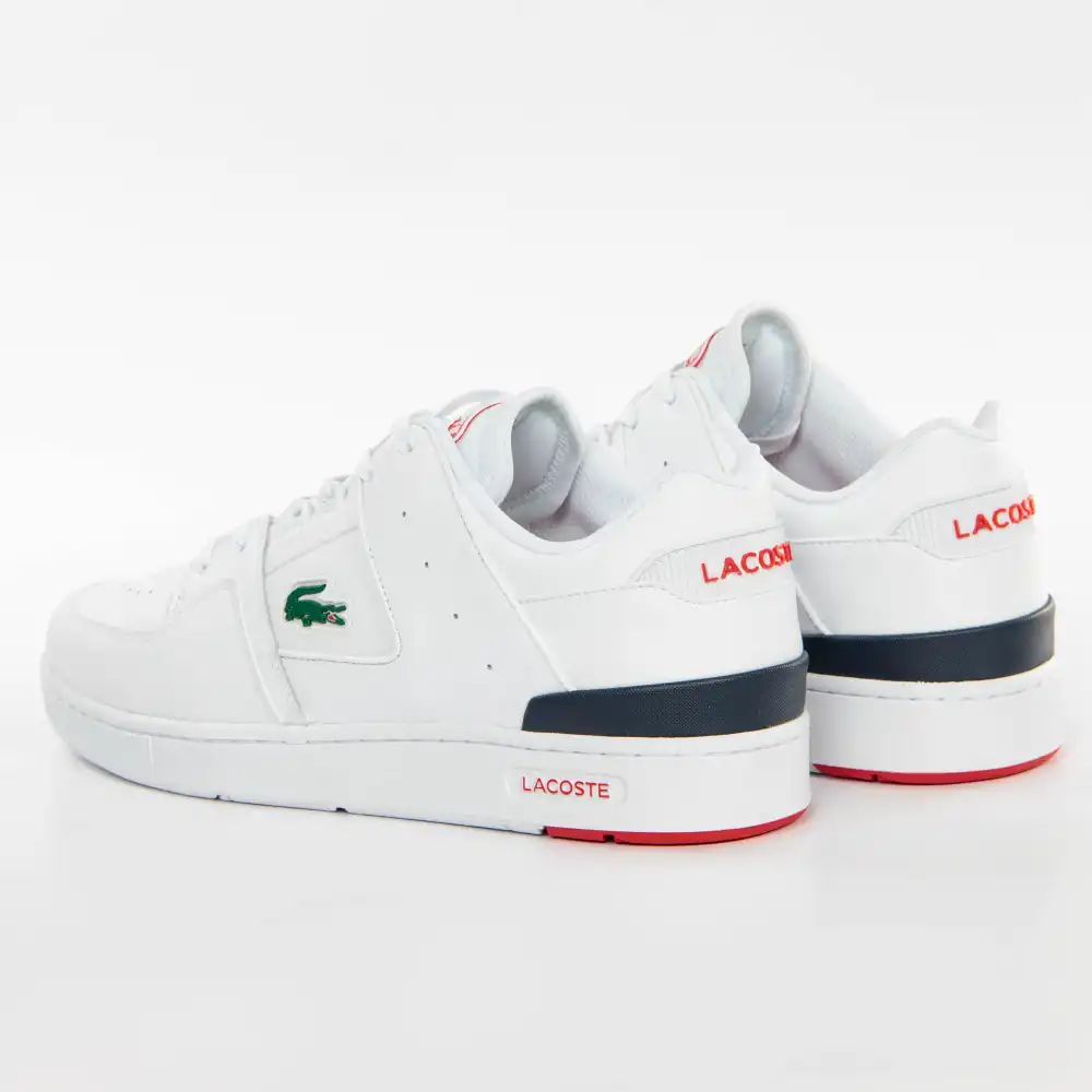 Basket basse homme Lacoste Court cage Blanc - ZESHOES Basket basse homme Lacoste Court cage Blanc - ZESHOES