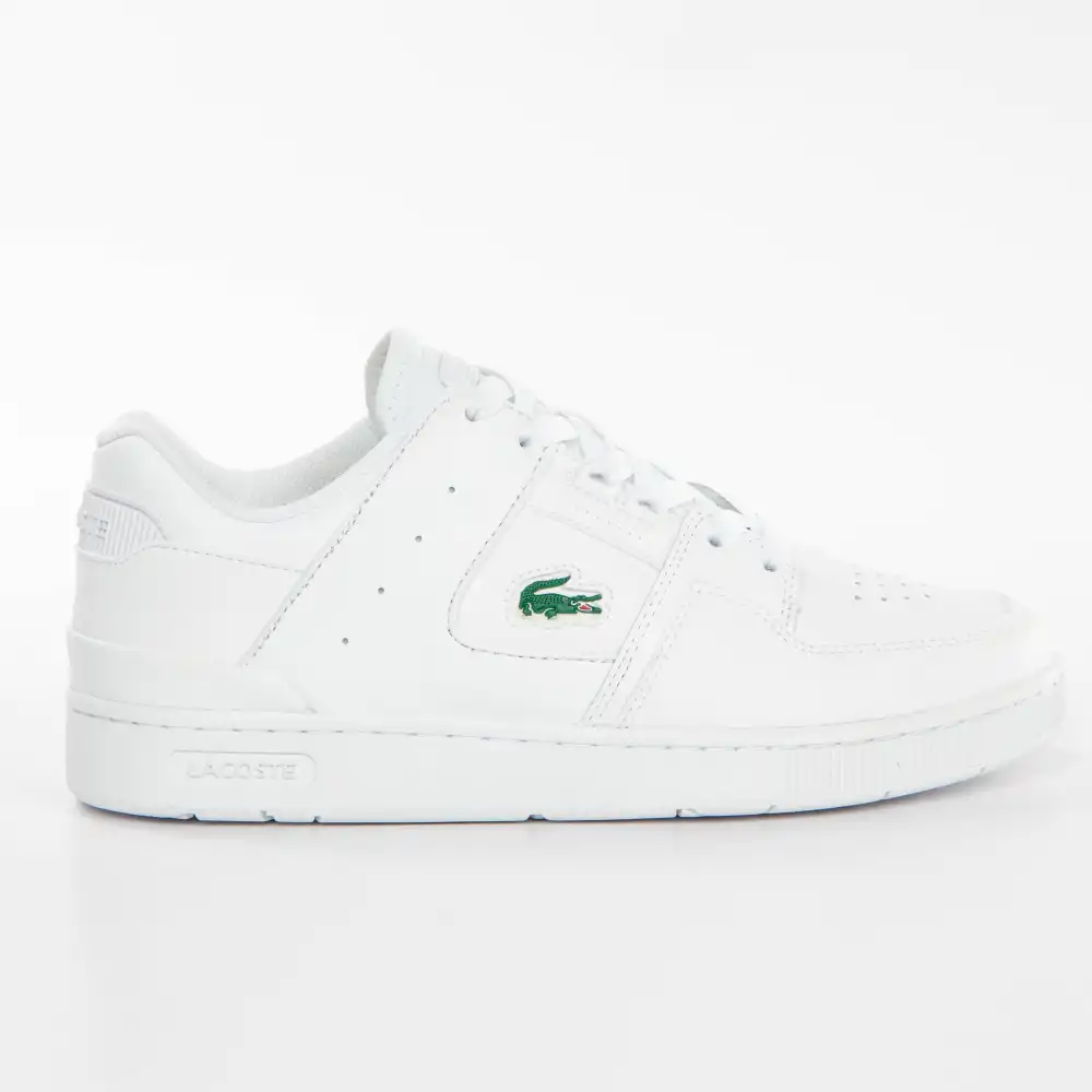 Basket basse homme Lacoste Court cage Blanc - ZESHOES Basket basse homme Lacoste Court cage Blanc - ZESHOES