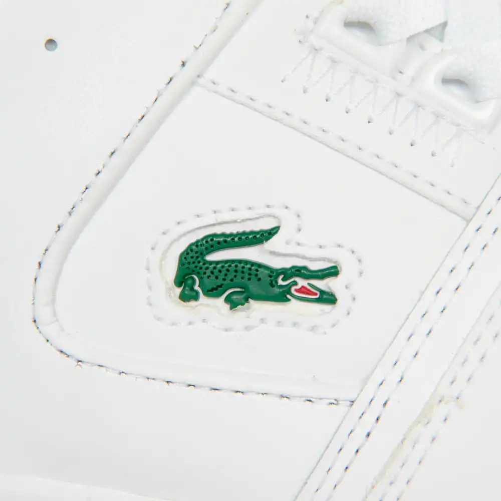 Basket basse homme Lacoste Court cage Blanc - ZESHOES Basket basse homme Lacoste Court cage Blanc - ZESHOES