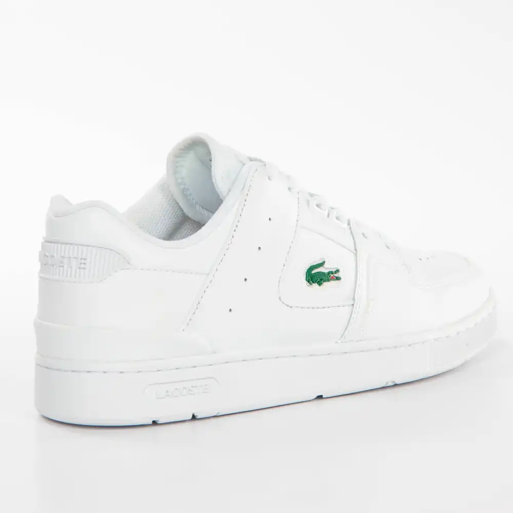 Basket basse femme Lacoste Court cage Blanc - ZESHOES Basket basse femme Lacoste Court cage Blanc - ZESHOES