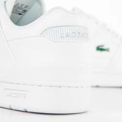 Basket basse femme Lacoste Court cage Blanc - ZESHOES Basket basse femme Lacoste Court cage Blanc - ZESHOES