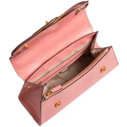 Sac a main femme Guess Enisa croc print Rose - ZESHOES