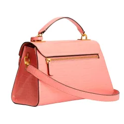 Sac a main femme Guess Enisa croc print Rose - ZESHOES