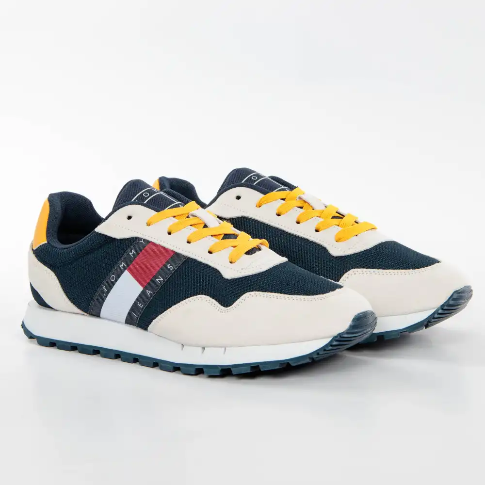 Basket basse homme Tommy Jeans Retro runners Multicolor - ZESHOES