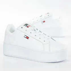 Basket de ville basse femme Tommy Jeans Flatform essential Blanc - ZESHOES