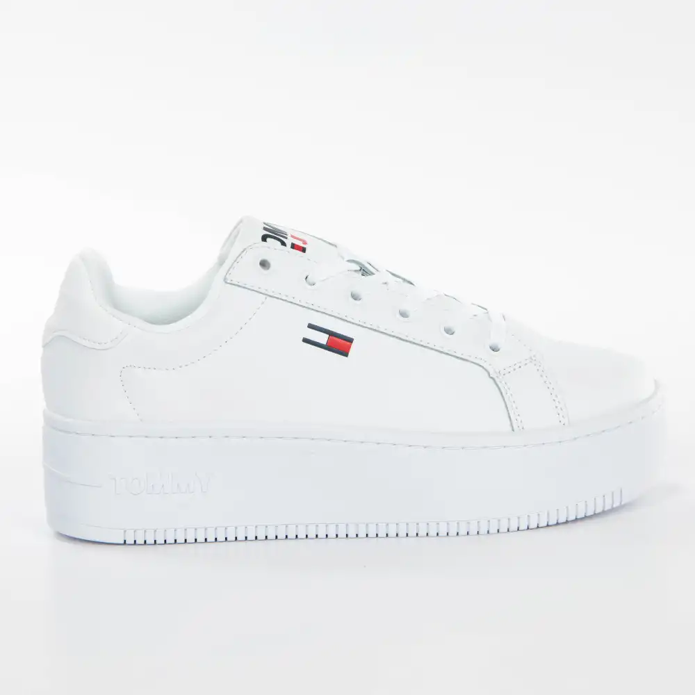 Basket de ville basse femme Tommy Jeans Flatform essential Blanc - ZESHOES