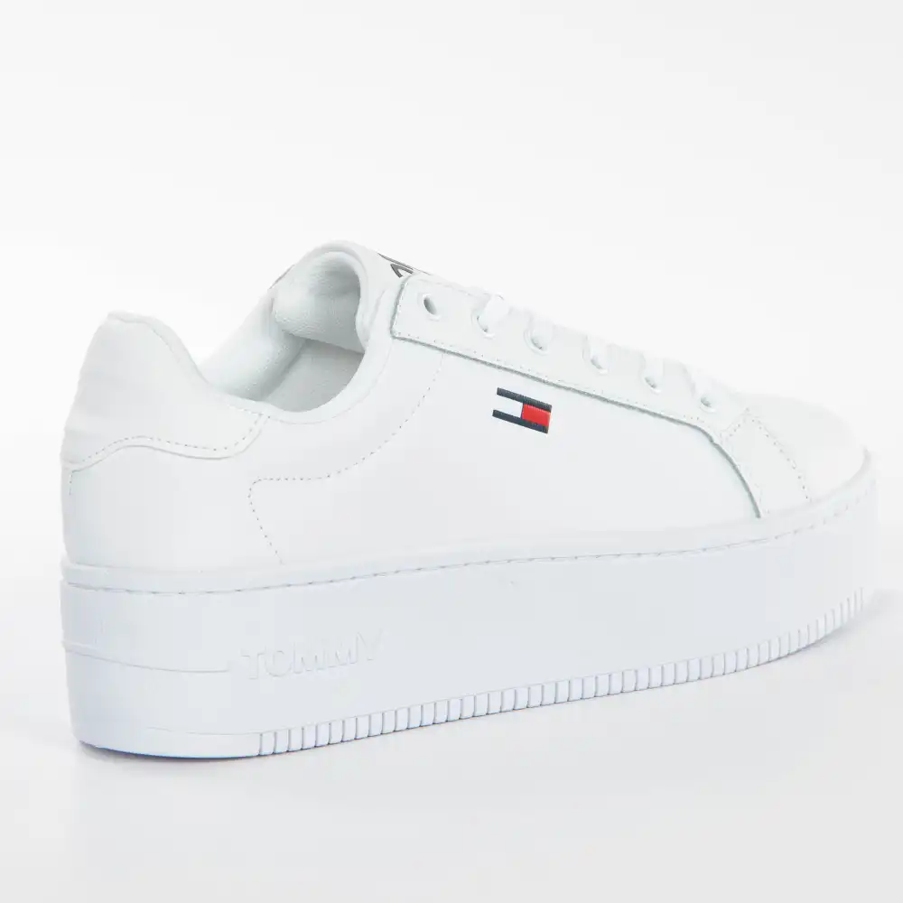 Basket de ville basse femme Tommy Jeans Flatform essential Blanc - ZESHOES