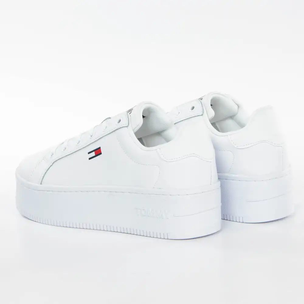 Basket de ville basse femme Tommy Jeans Flatform essential Blanc - ZESHOES
