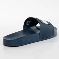 Claquette femme Tommy Jeans Flagpool slide Bleu - ZESHOES