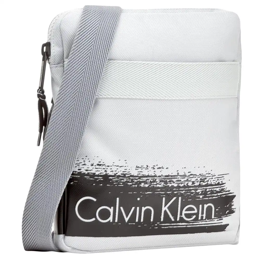 Pochette homme Calvin Klein Cooper Flat Crossover Blanc - ZESHOES