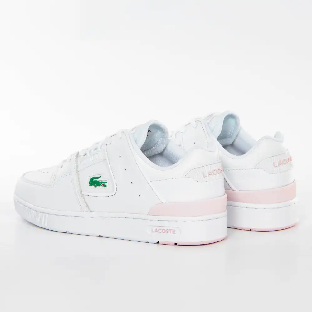 Basket basse femme Lacoste Court cage 0722 Rose - ZESHOES Basket basse femme Lacoste Court cage 0722 Rose - ZESHOES
