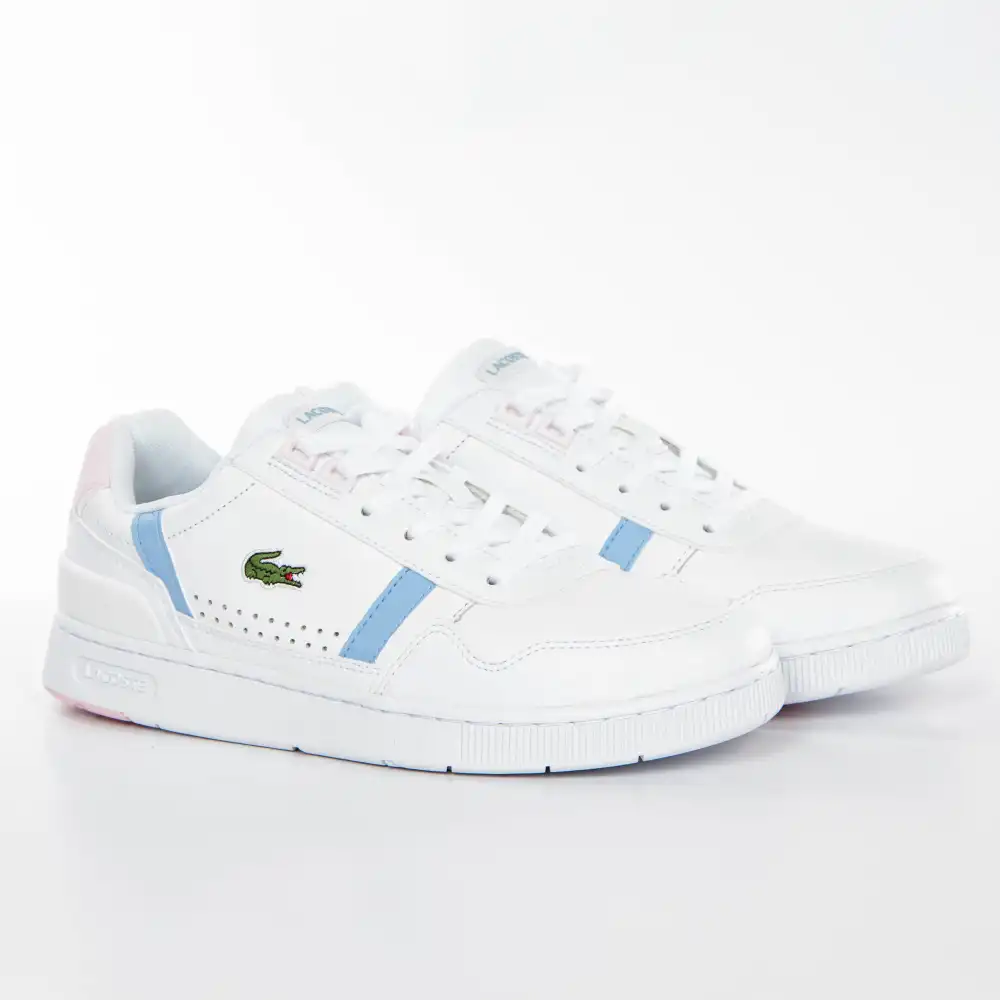 Basket de ville basse femme Lacoste T-clip Blanc - ZESHOES