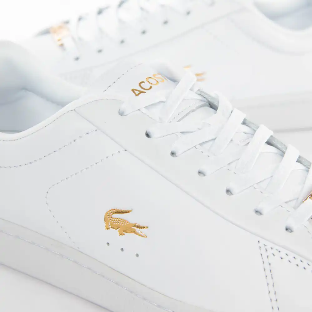 Basket de ville basse femme Lacoste Carnaby evo Blanc - ZESHOES Basket de ville basse femme Lacoste Carnaby evo Blanc - ZESHOES