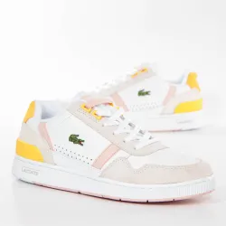 Basket basse femme Lacoste T-clip Blanc - ZESHOES