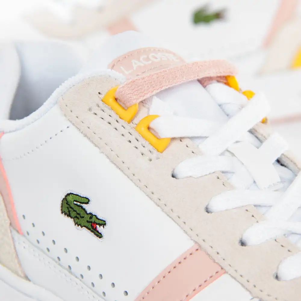 Basket basse femme Lacoste T-clip Blanc - ZESHOES