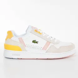 Basket basse femme Lacoste T-clip Blanc - ZESHOES