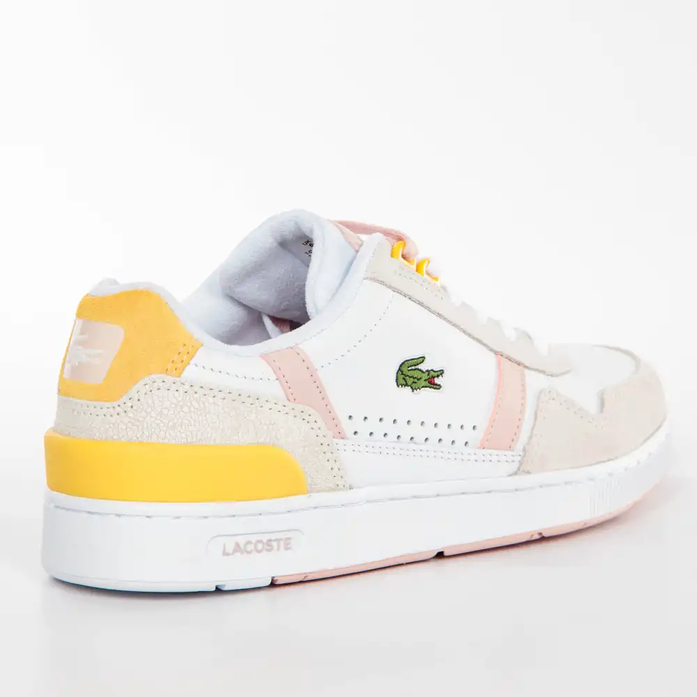 Basket basse femme Lacoste T-clip Blanc - ZESHOES