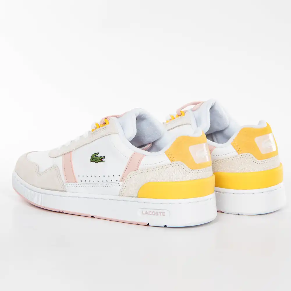 Basket basse femme Lacoste T-clip Blanc - ZESHOES