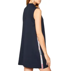 Robe femme Tommy Jeans Litle flag logo Bleu - ZESHOES