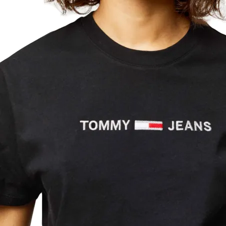 Produits victimes de leur succès Tommy Jeans Noir Flag logo front