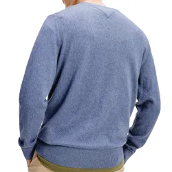 Pull homme Tommy Jeans Mini flag logo Bleu - ZESHOES Pull homme Tommy Jeans Mini flag logo Bleu - ZESHOES