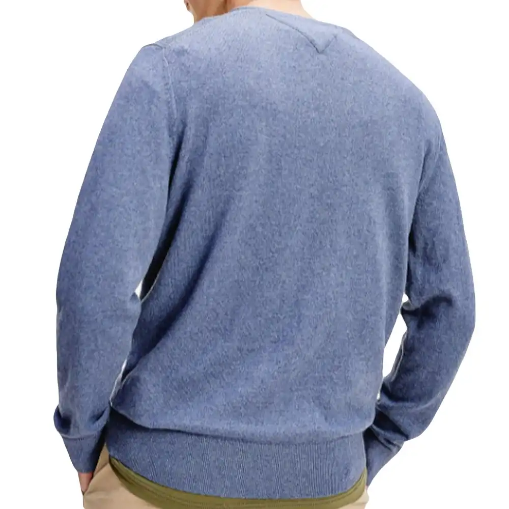 Pull homme Tommy Jeans Mini flag logo Bleu - ZESHOES Pull homme Tommy Jeans Mini flag logo Bleu - ZESHOES