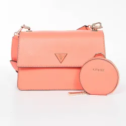 Sac a main femme Guess Alexie coral Rose - ZESHOES