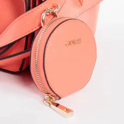 Sac a main femme Guess Alexie coral Rose - ZESHOES