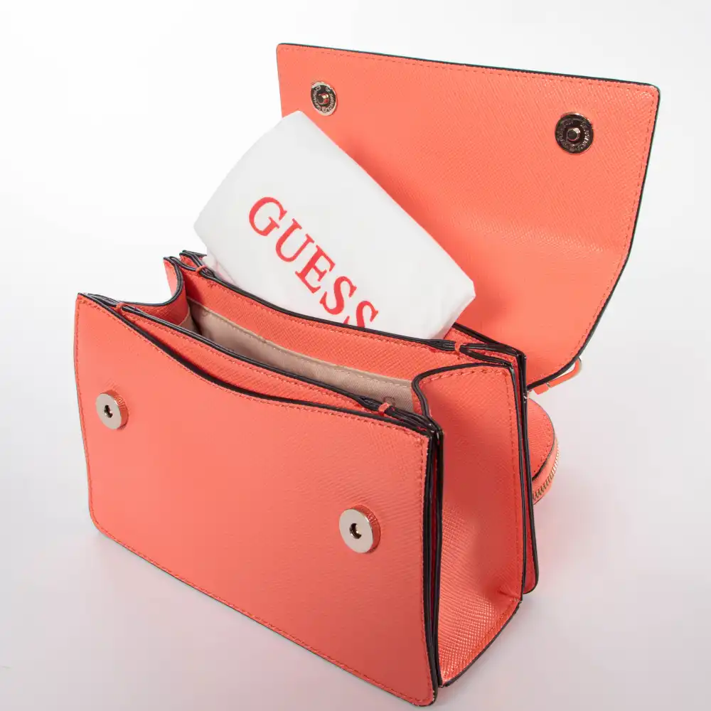 Sac a main femme Guess Alexie coral Rose - ZESHOES