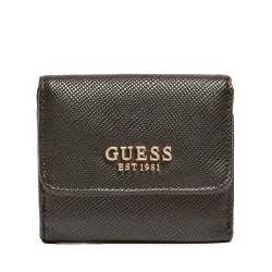 Portefeuille femme Guess Laurel saffiano Noir - ZESHOES