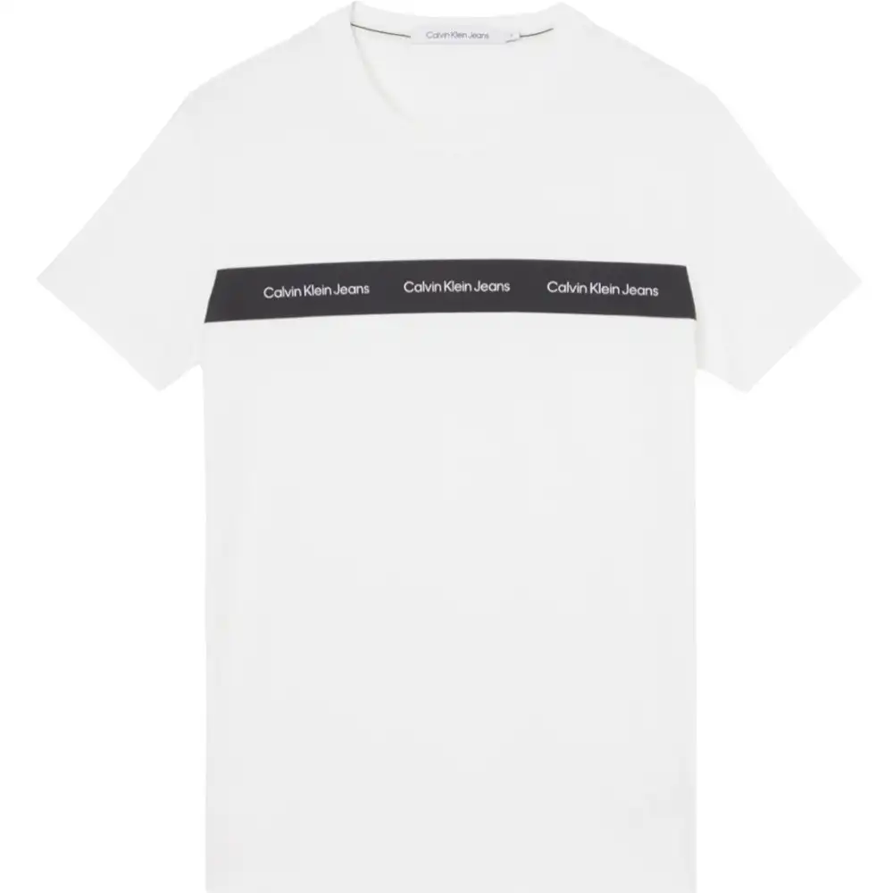 T shirt manche courte homme Calvin Klein Line logo original Blanc - ZESHOES