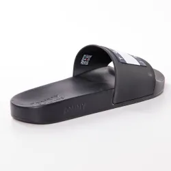 Claquette homme Tommy Jeans Flag pool slide Noir - ZESHOES